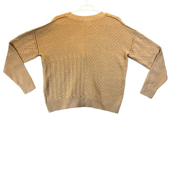 Olive + Oak Women's Size Small Tan Long Sleeve Button Knitted Cardigan Sweater - Picture 7 of 9